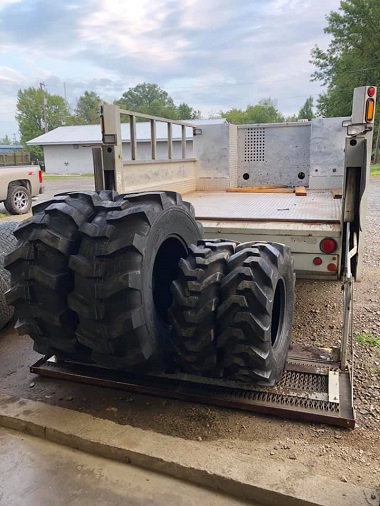 tires loaded in mobile service truck in Conway, AR